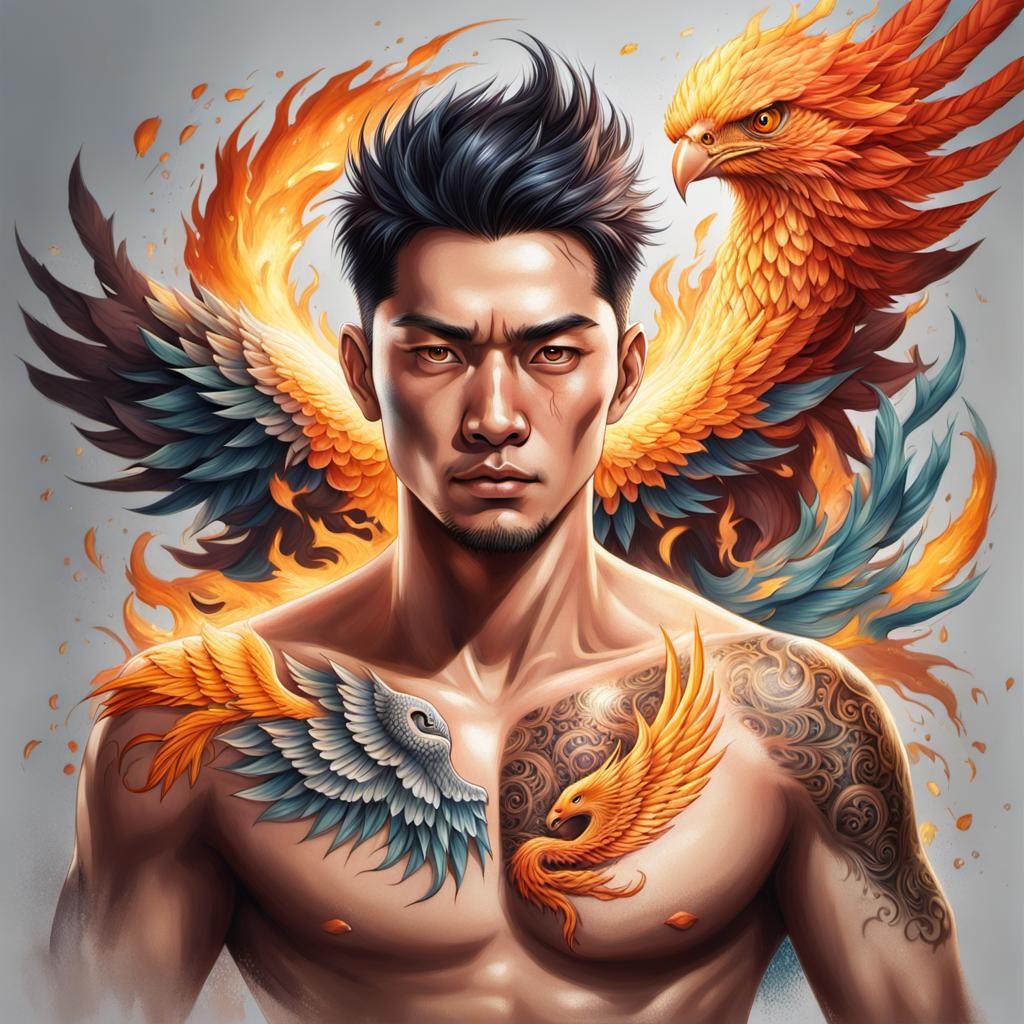  Phoenix Tattoo - AI Generated Artwork - NightCafe Creator