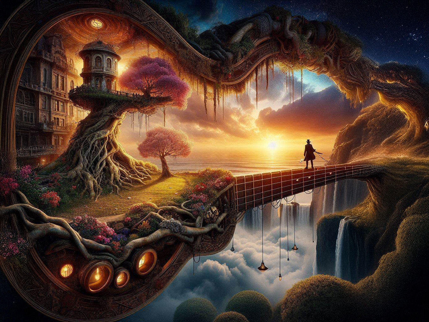 The Guitar Bridge sunset vista