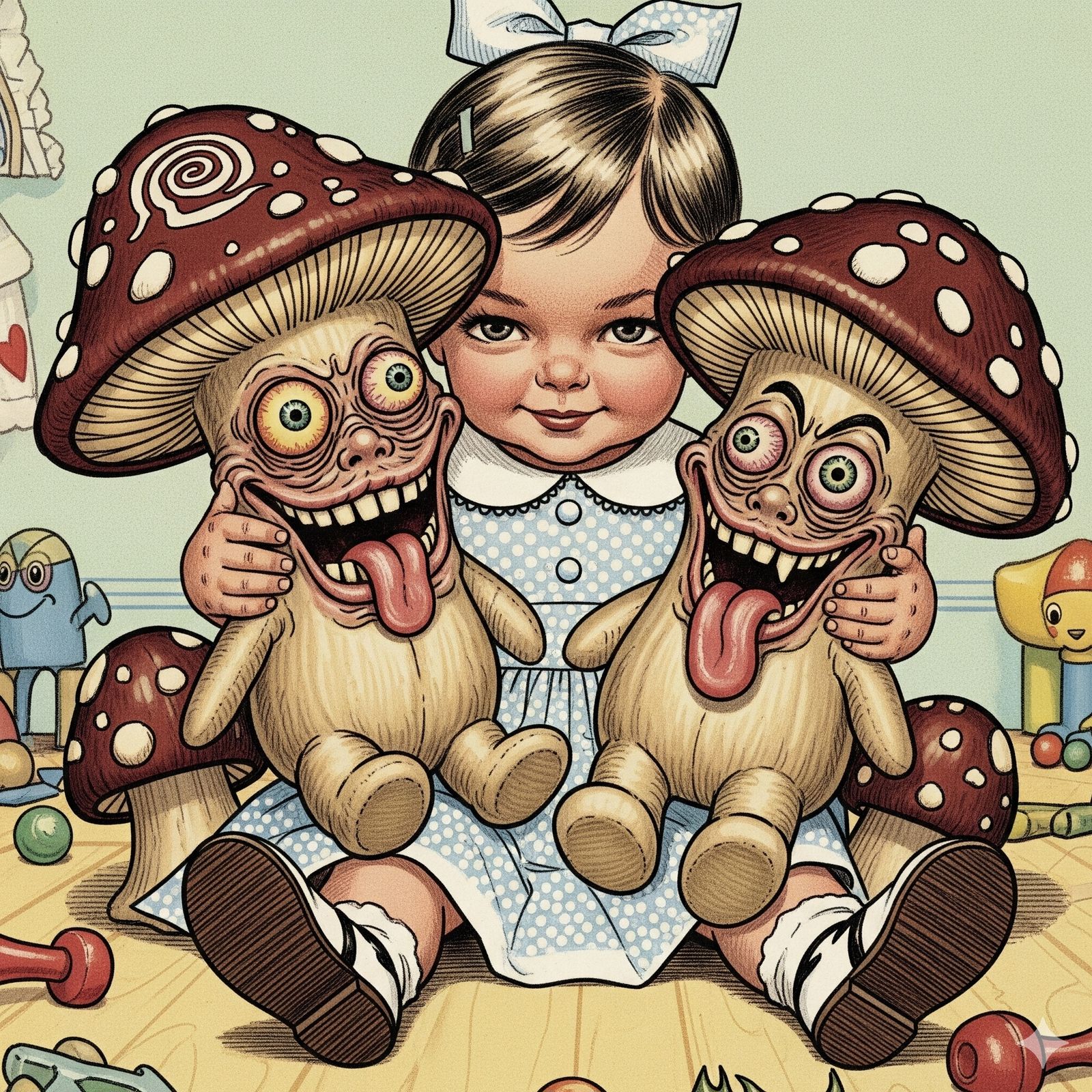 Crazy mushrooms plushies