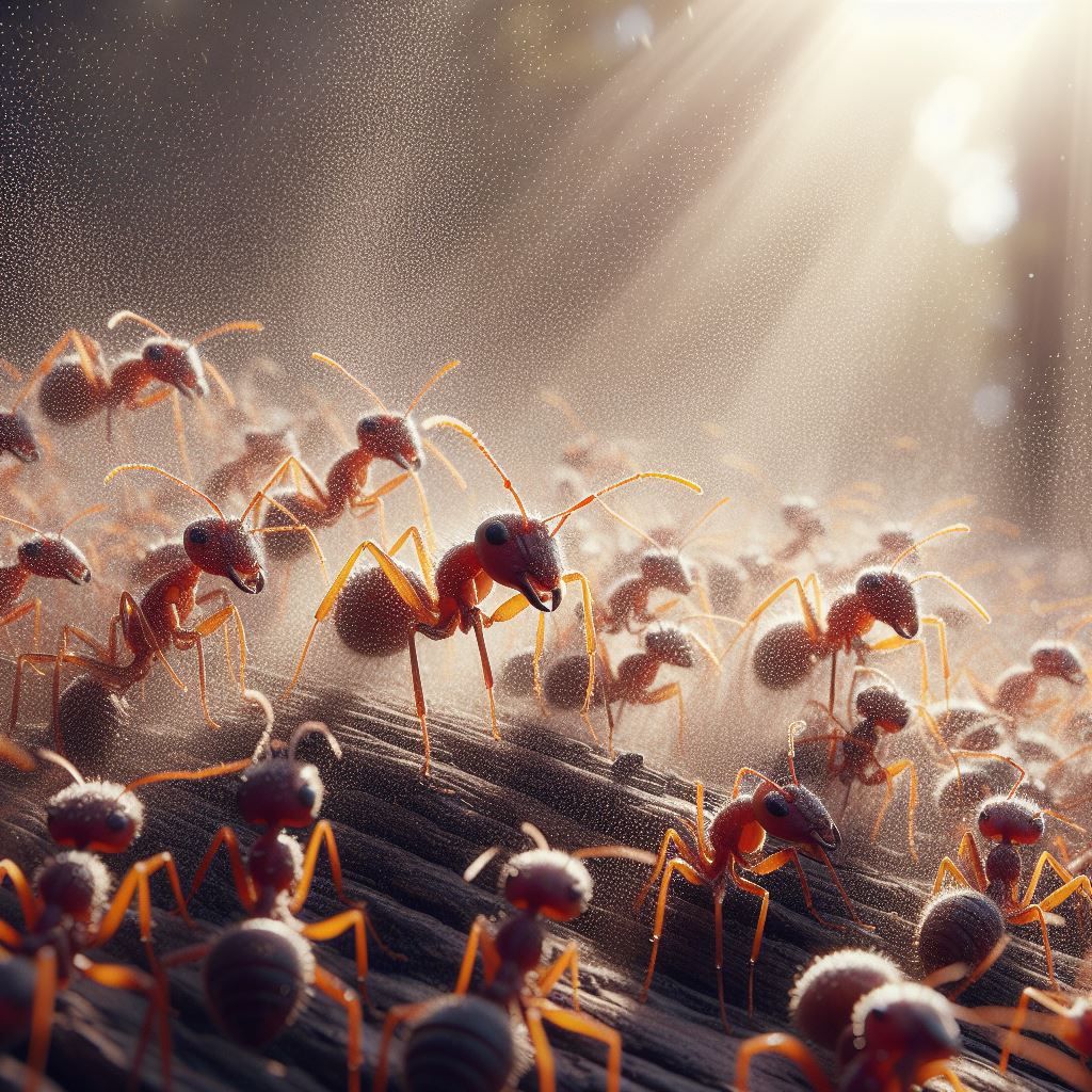 Army of red wood ants