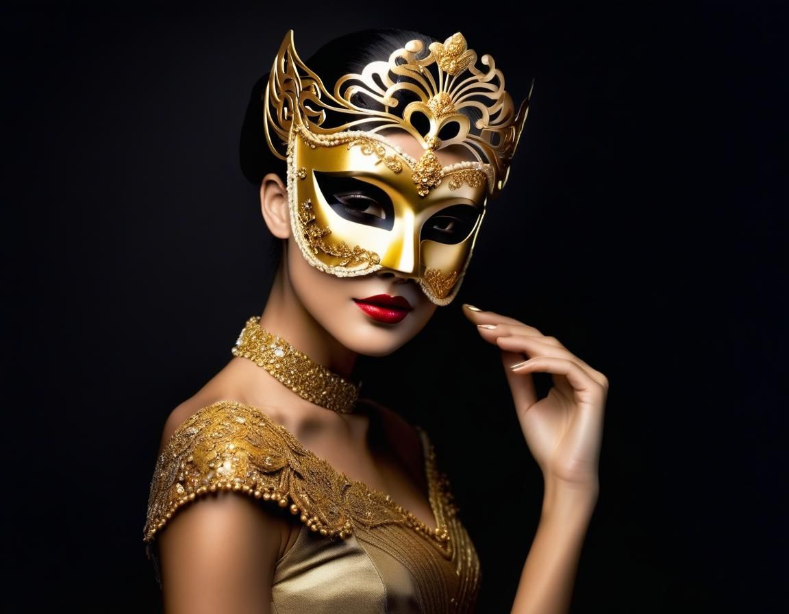 Golden Masquerade #1 - AI Generated Artwork - NightCafe Creator