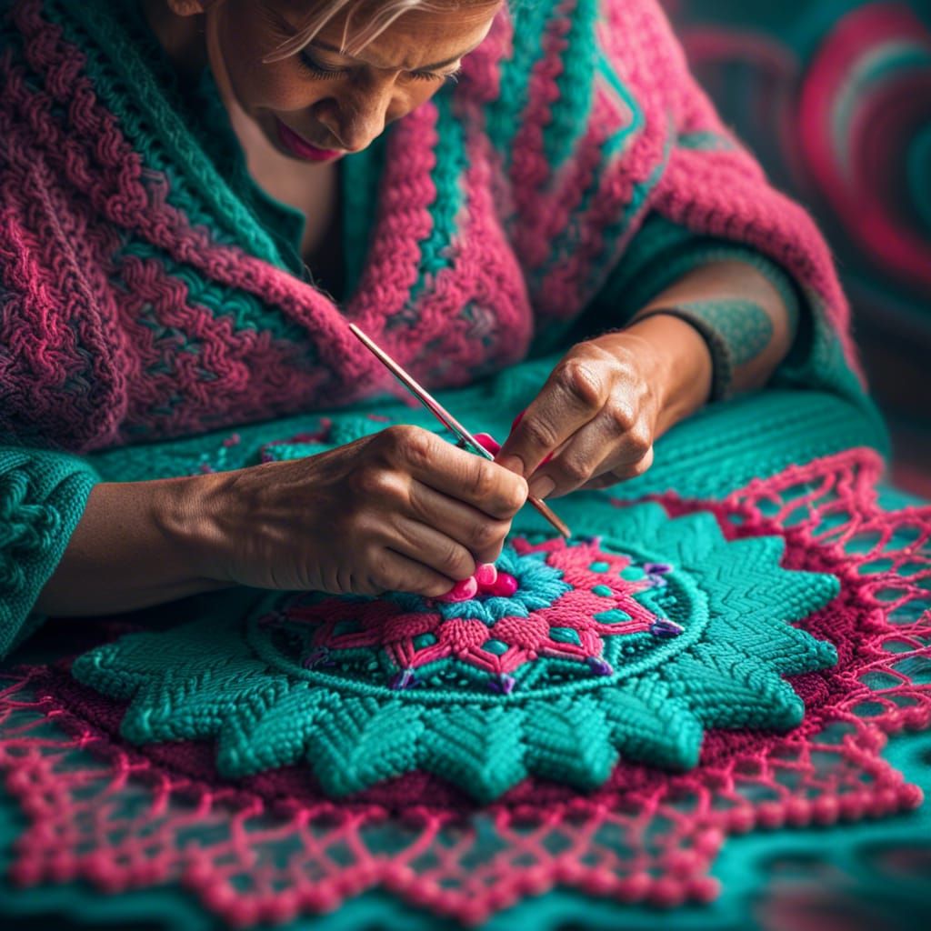 Crocheting a Beautiful mandala  💗  by @Schatzi