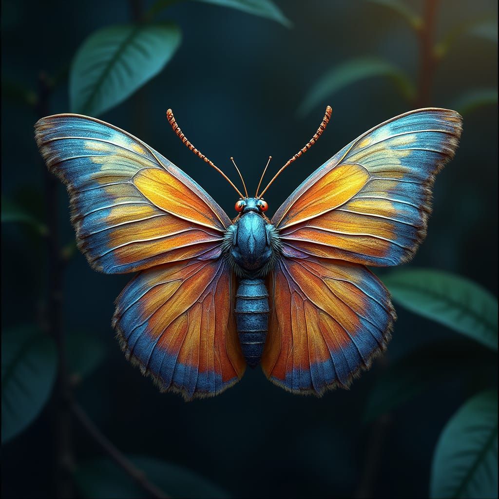 Realistic 3D Fractal Insect with Iridescent Colors... - AI Art