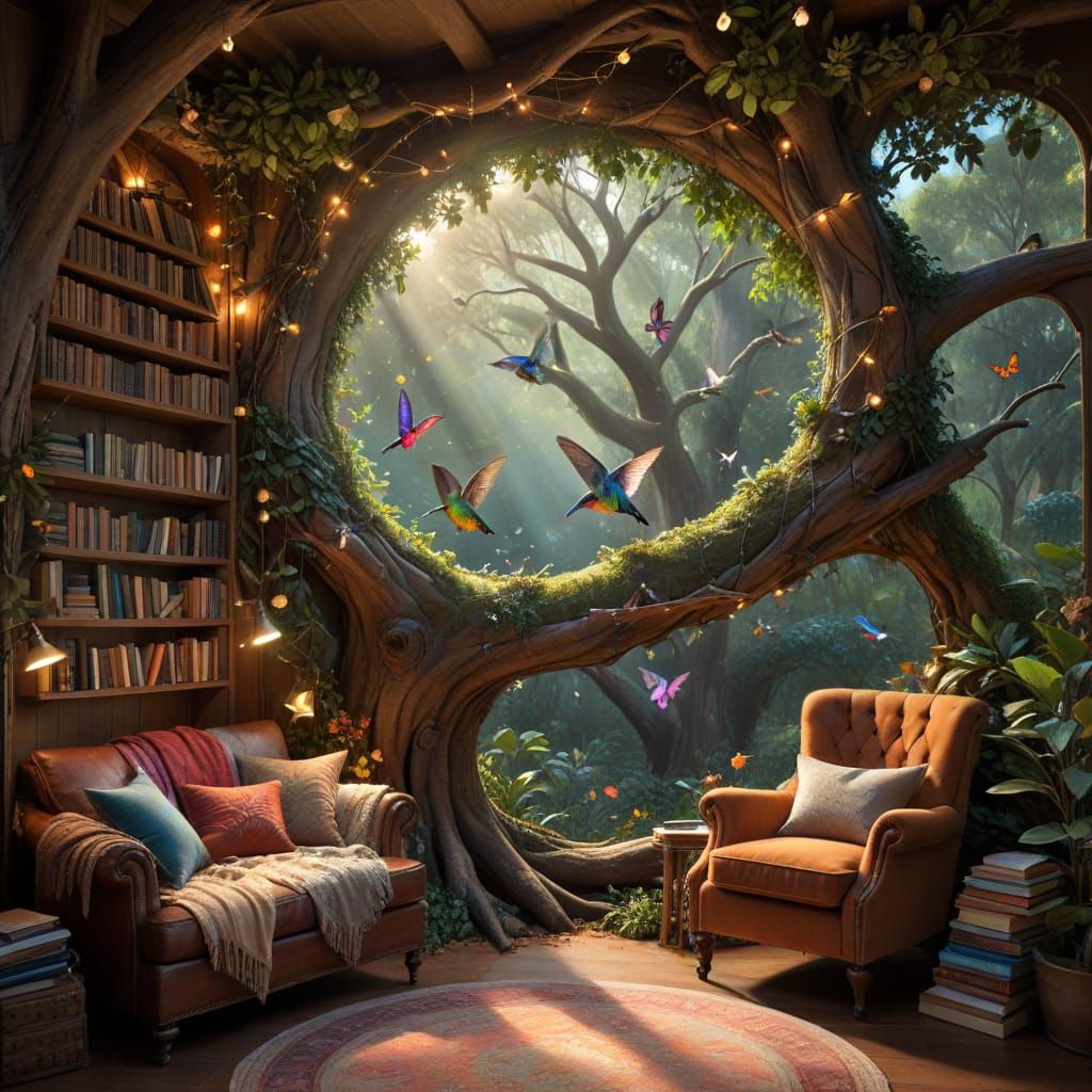 A reading nook to rival all reading nooks.