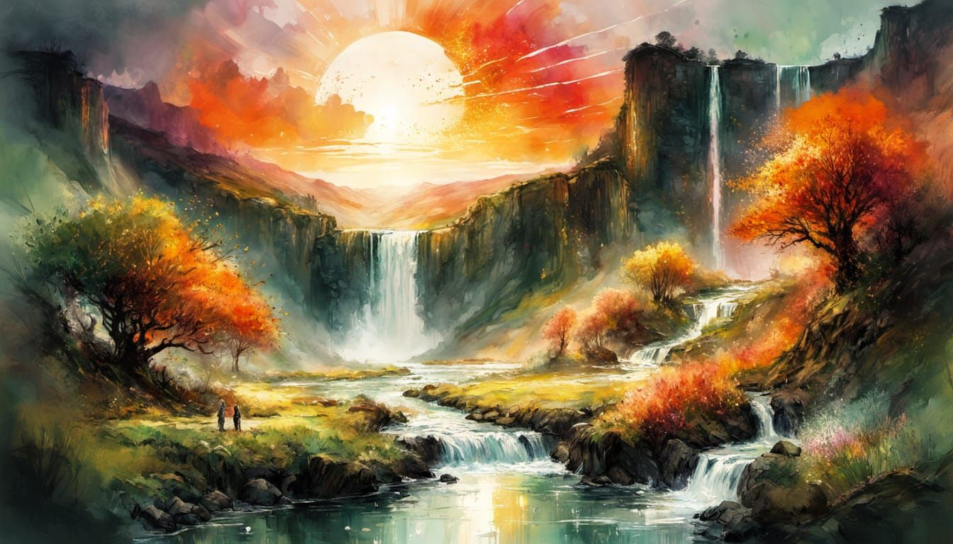 Sunset in the enchanted valley  by @Andy