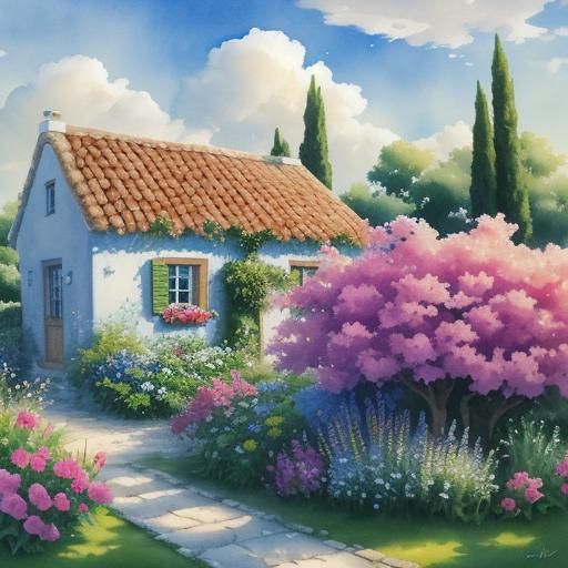 My greek cottage with garden.