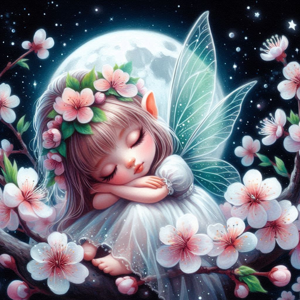 Cherry blossoms at night