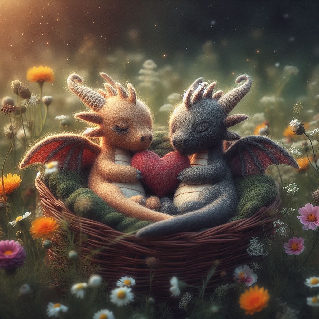 Felt Friends in a basket