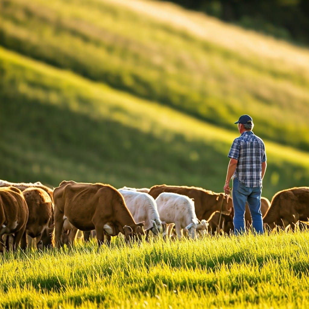 Serenely Grazing in America's Countryside