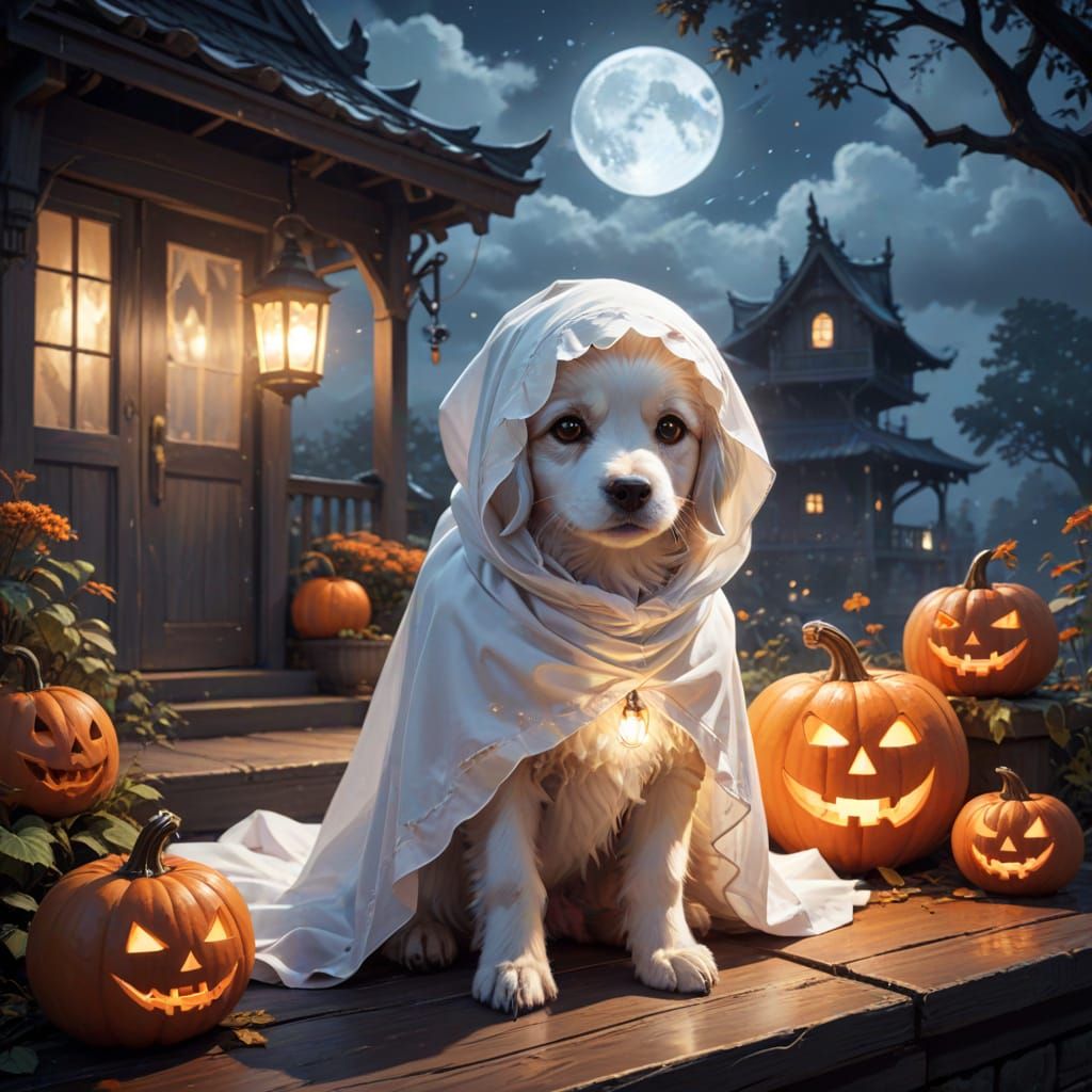 Puppy ghost  by @Victoria G