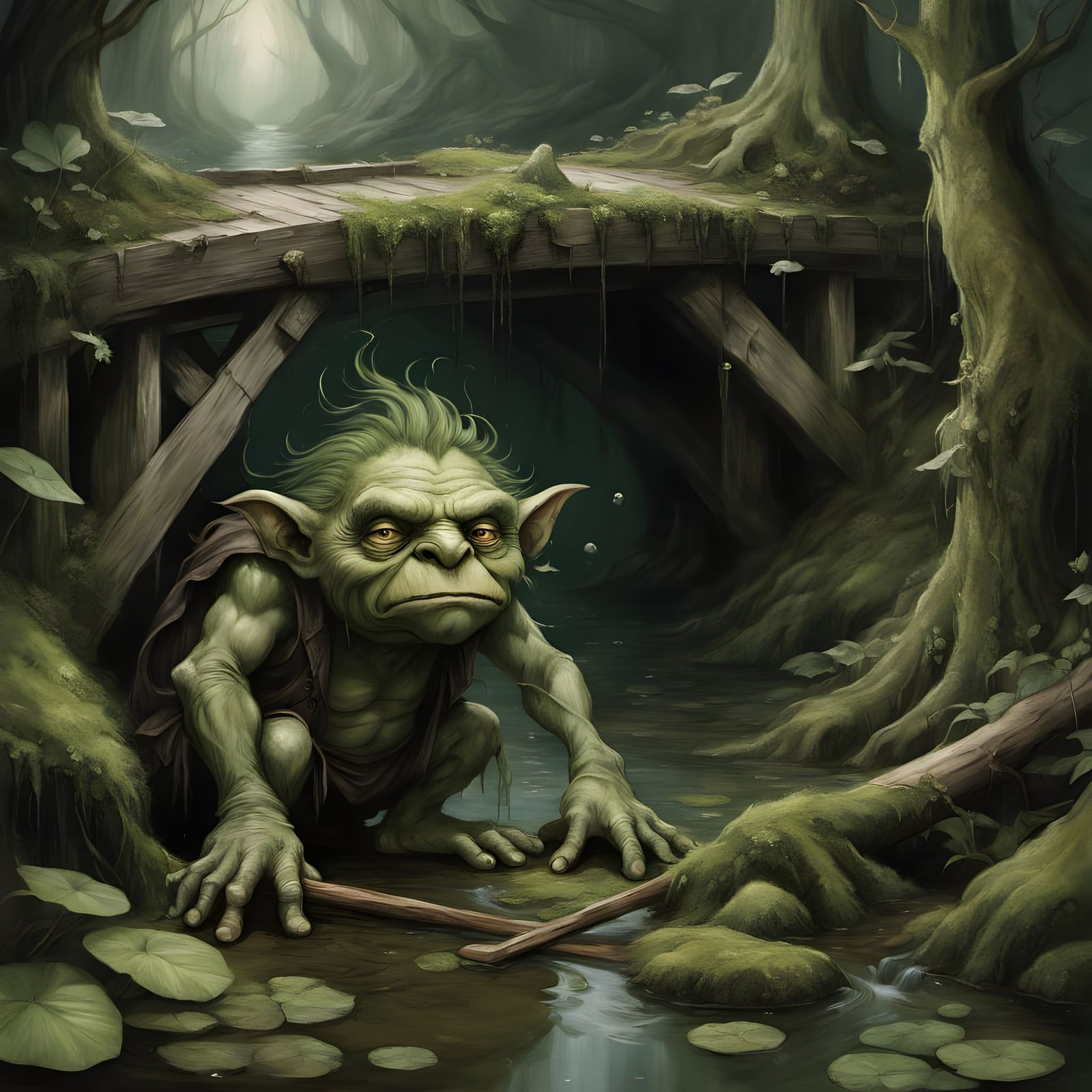 Gnargrim, Troll of Mossbridge Hollow  by @Yarrow