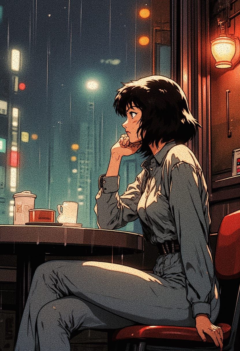 City Pop Flux + Retro Anime LORA Test