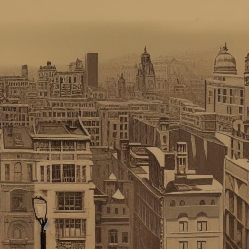 1900s street view of the city
