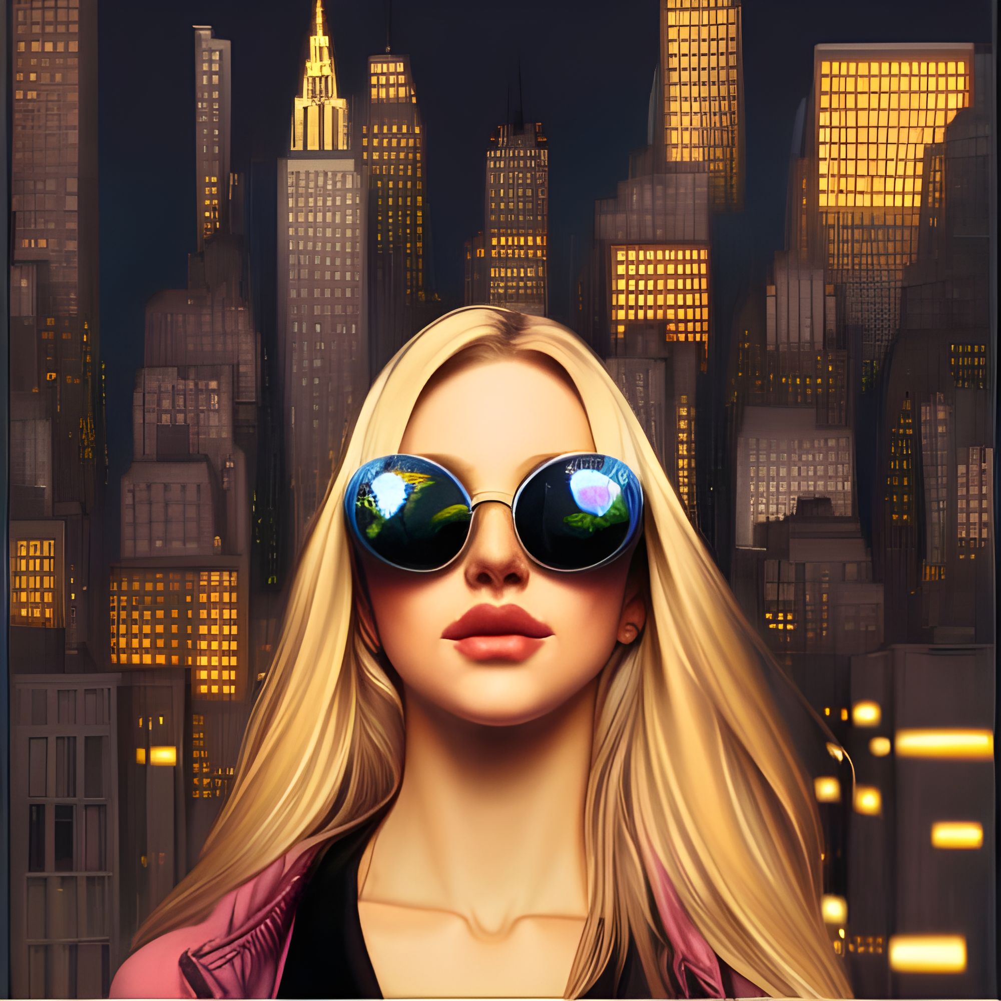 Free Photos - Two Young Women Wearing Sunglasses And Having A Fun Time At  Night In The City. They Are Standing On A Street, Likely Pointing Towards  The Lights Or A Specific