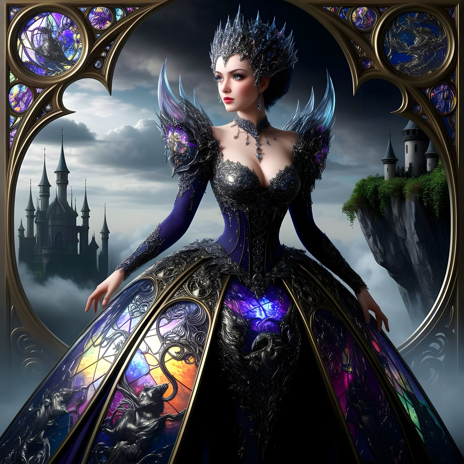 Gothic glass dress  by @forge4ward