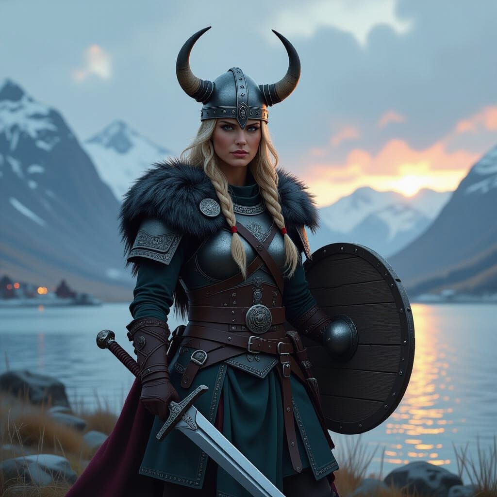 Viking Warrior Lagertha in Norse Armor