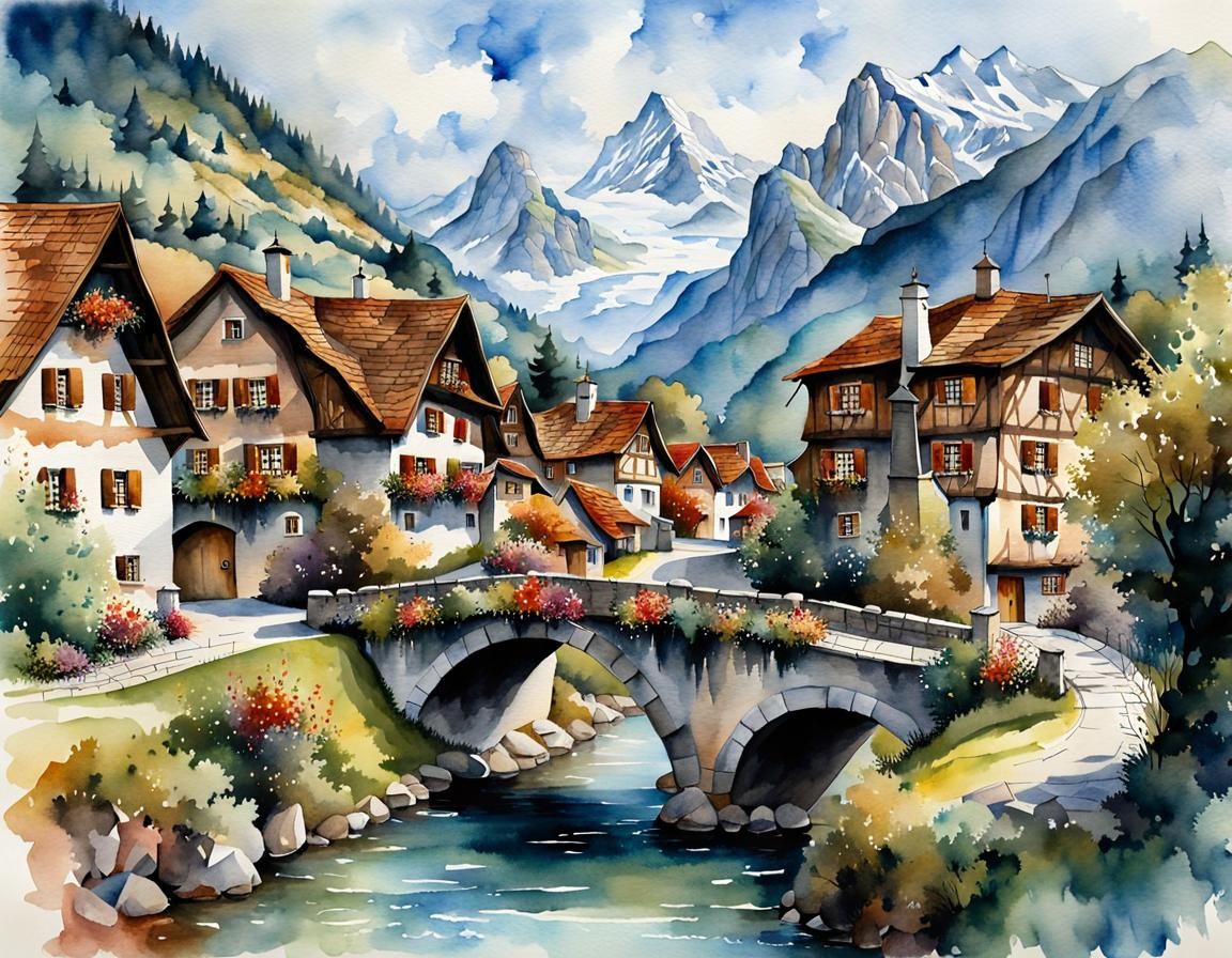 Village in the Alps