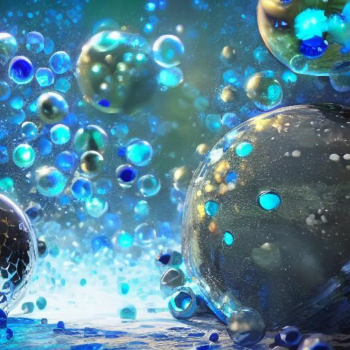 translucent and frozen cracked bubbles glass marbles diamond...