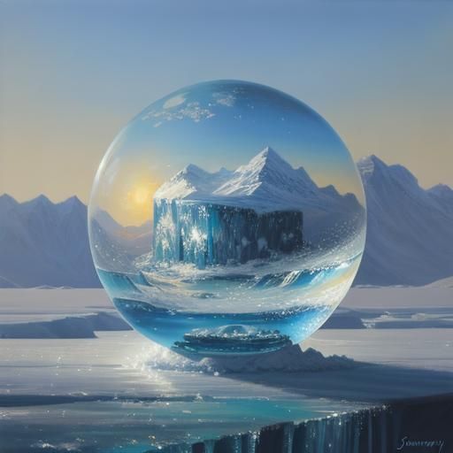 A icy extract sphere