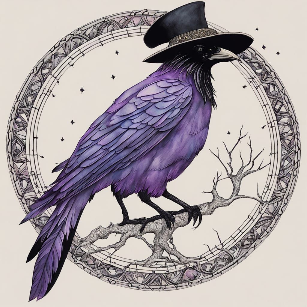 <lora:Whimsical Witches:1.0> Create a side view image of a thin witch facing out to the canyon with a huge witch hat so large you can barely...