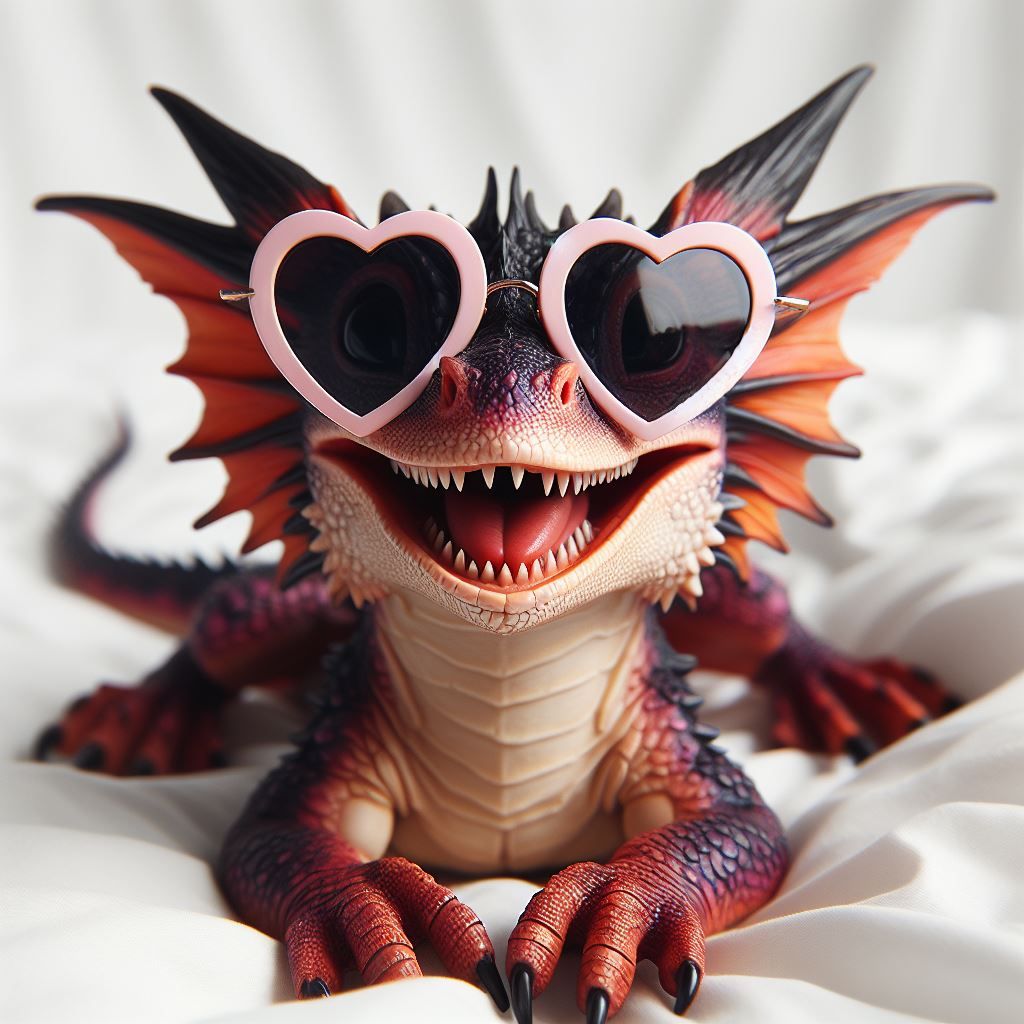 Heart Glasses Dragon