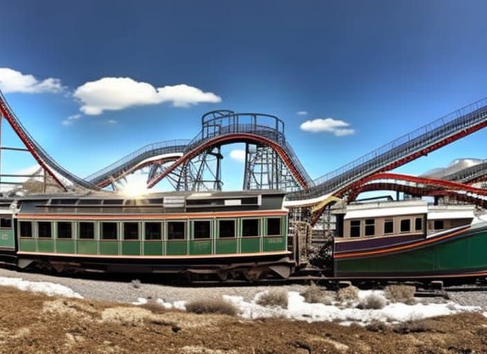 Old Abandon haunted roller coaster theme park Highly Realistic