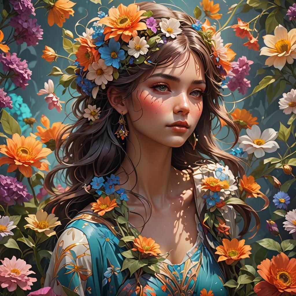 Summer flower pattern
