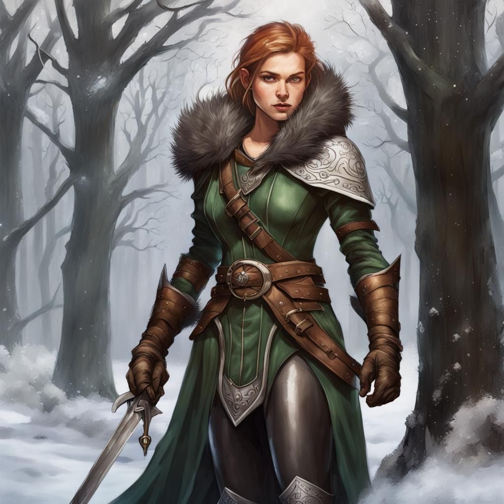 Winter Ranger. D&D Adventurer - AI Generated Artwork - NightCafe Creator