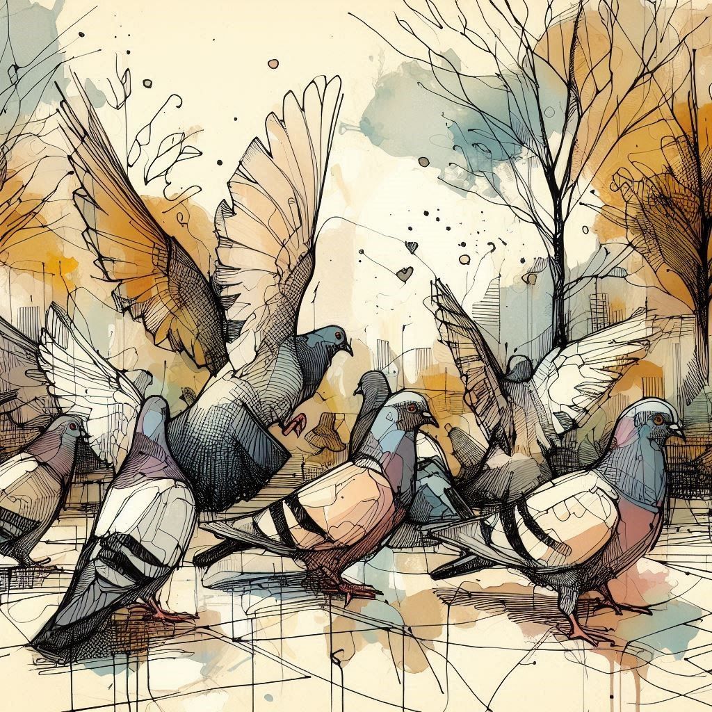 Pigeons in the Park