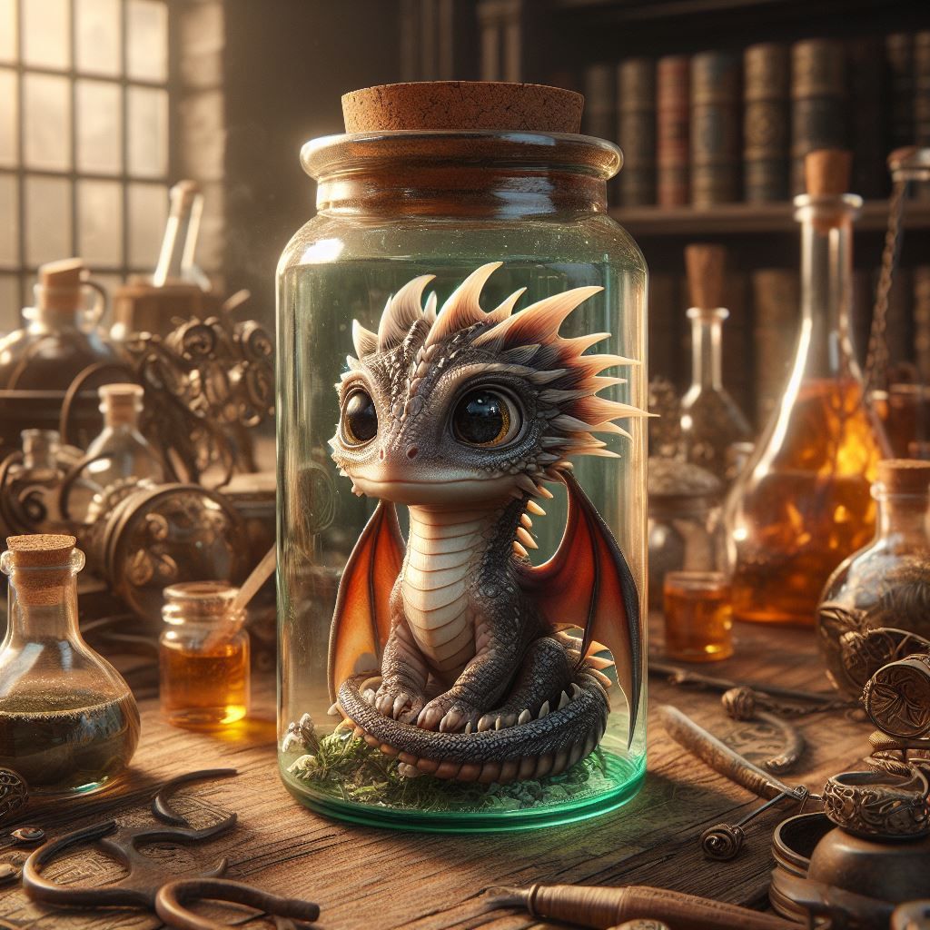Baby Dragon in a jar