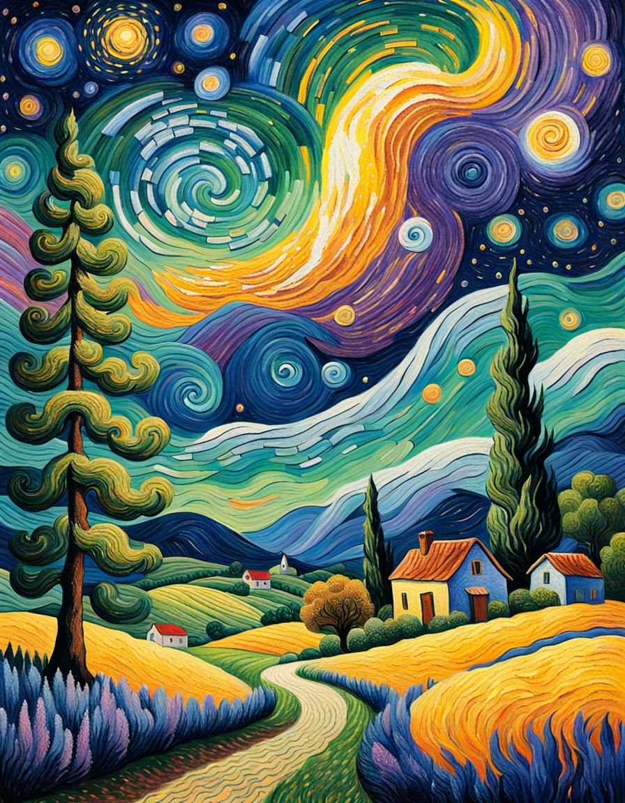 Multi-coloured landscape   by @Dreamergirl 