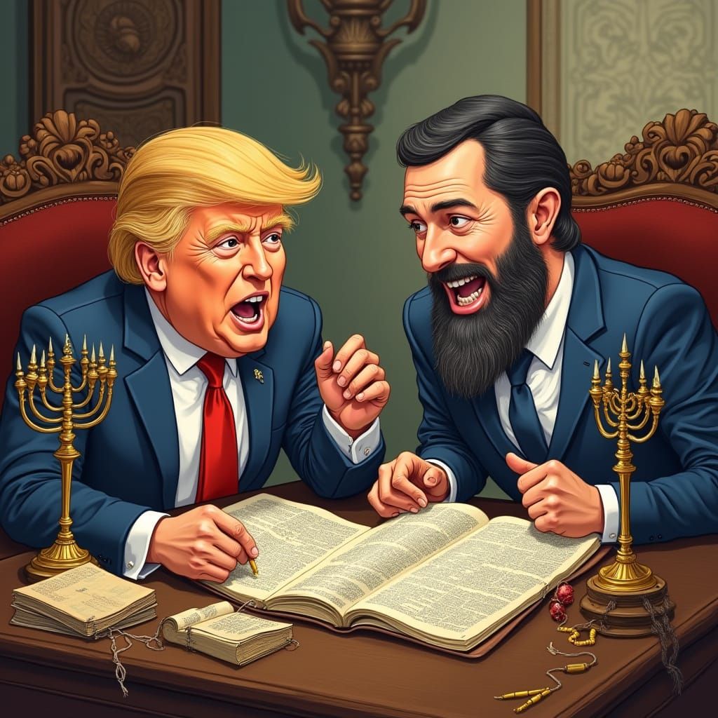 Trump and Zelensky Engage in Whimsical Torah Debate