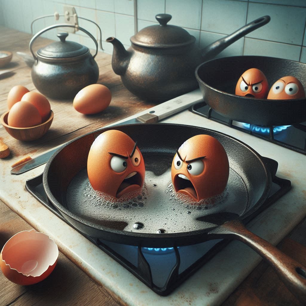 Boiling mad Eggs