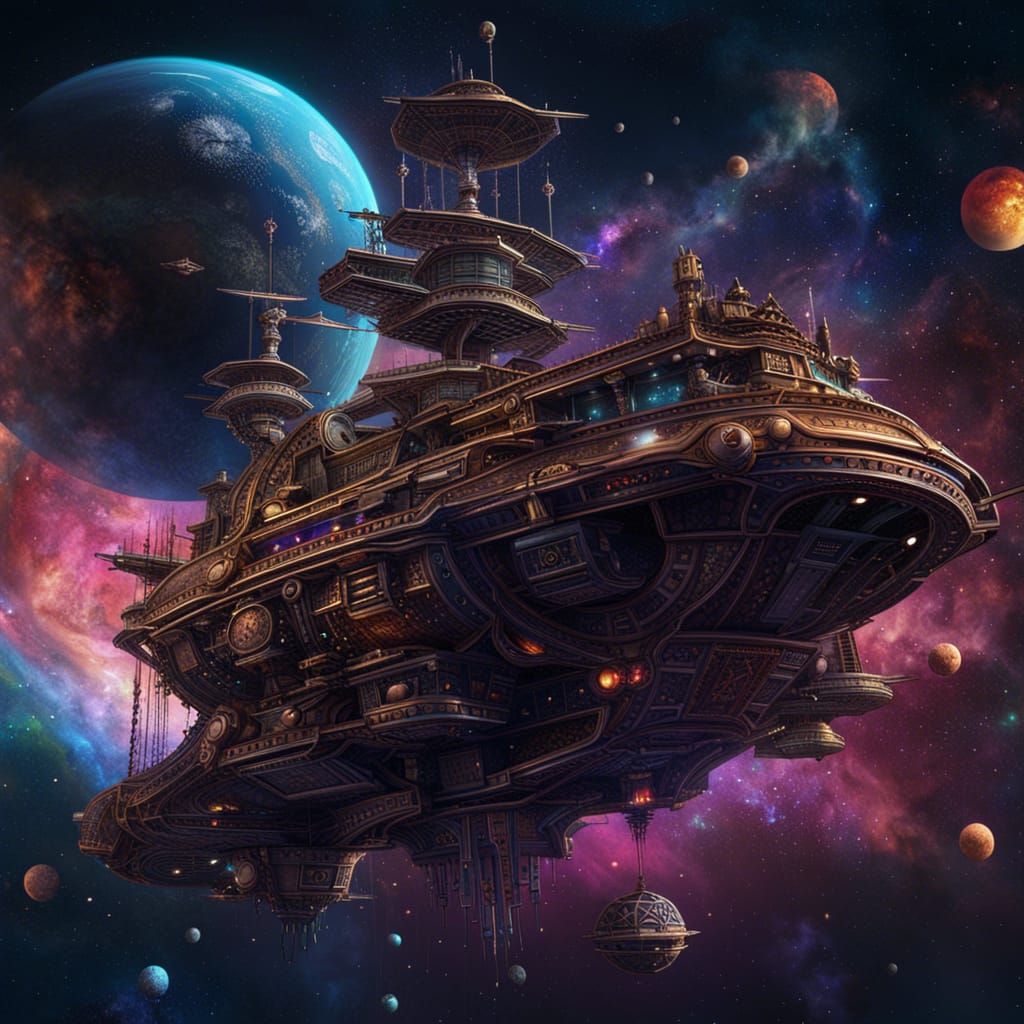 Pirate Starship  by @Carl T