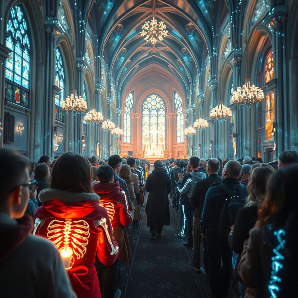 Merry xray mass Radiant Christmas Mass in Glowing XRay S...