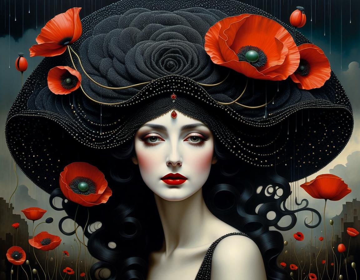 Dark Mistress O'Keeffe Poppies  by @Regent of Westie-ros 