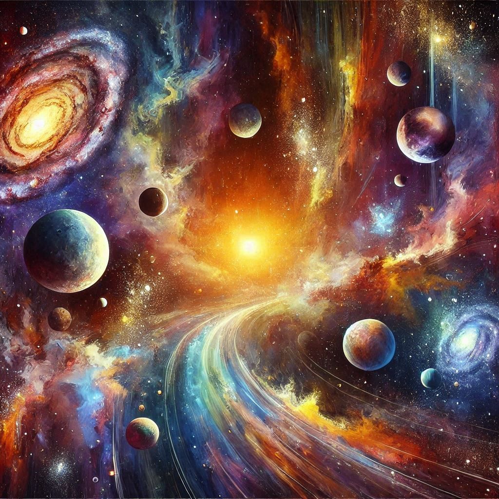 abstract painting of space