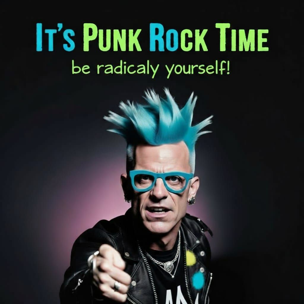 Imagine how you’re going to have to face the future with whimsy and resolve. It’s punk rock time