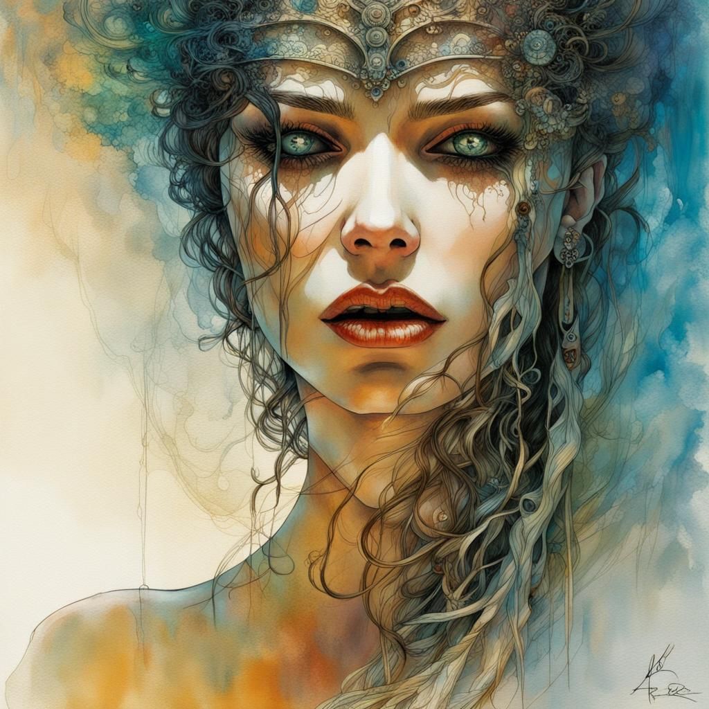 Behind the veil, by Luis Royo :: Conrad Roset :: Agnes Cecil...