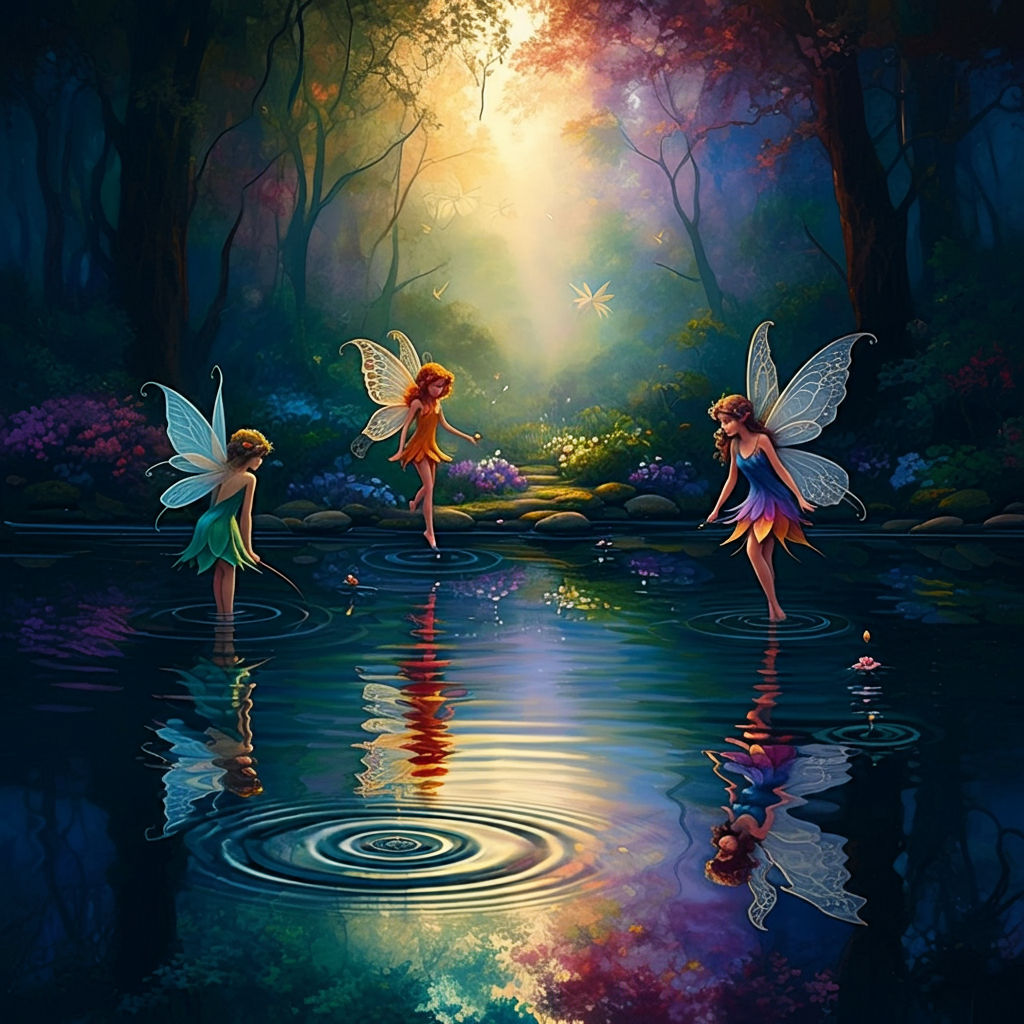 Fantasy fairies in nature