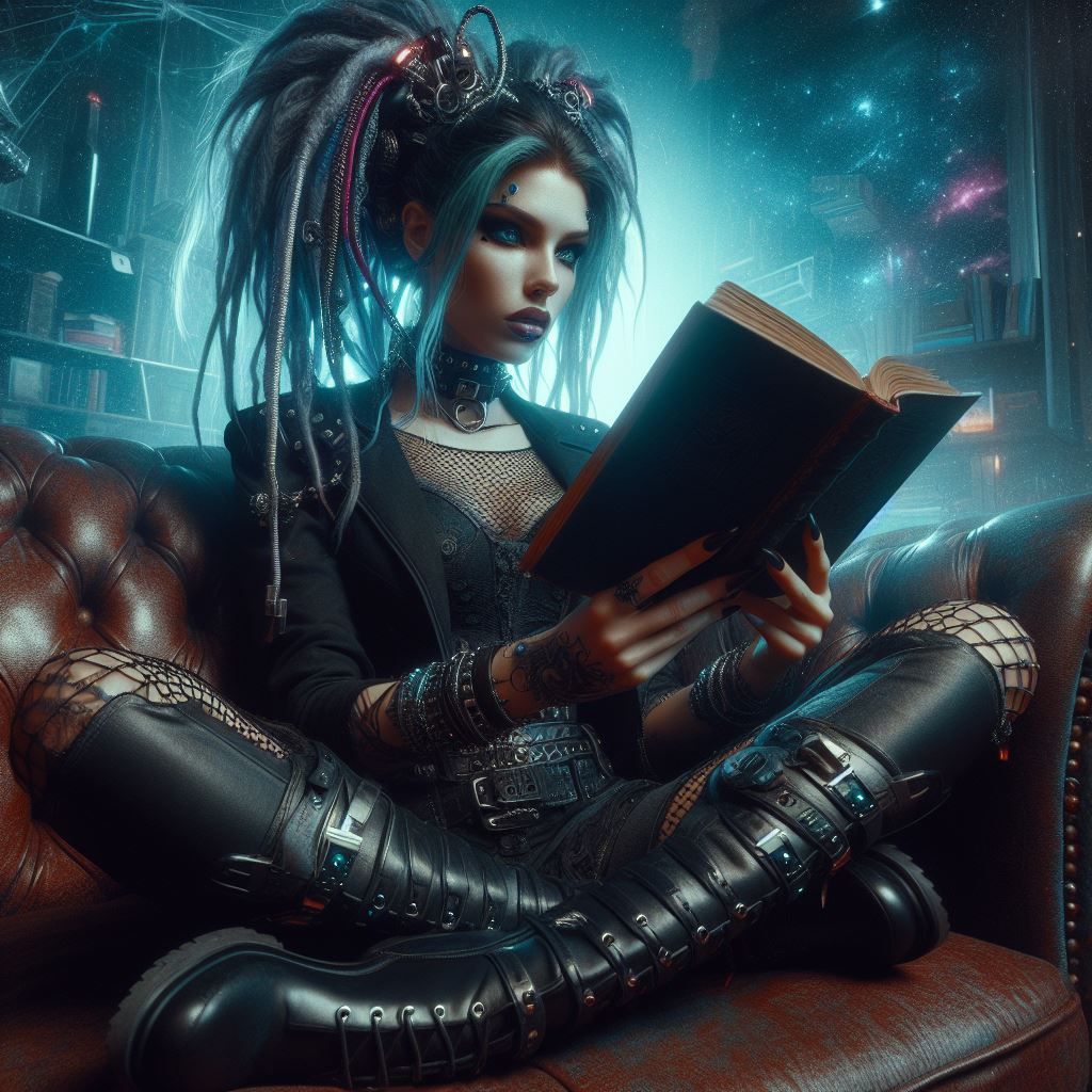 woman reading a book