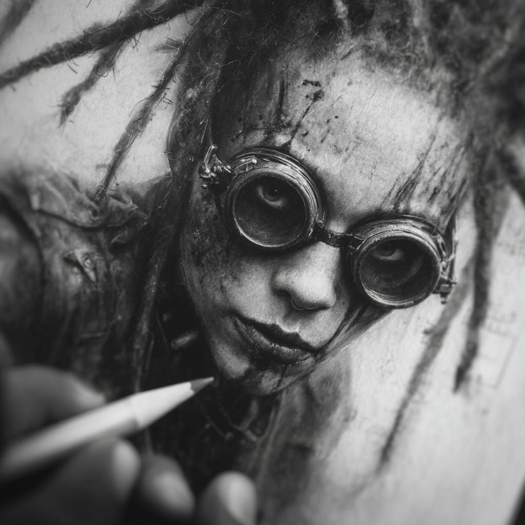 portrait of her young self