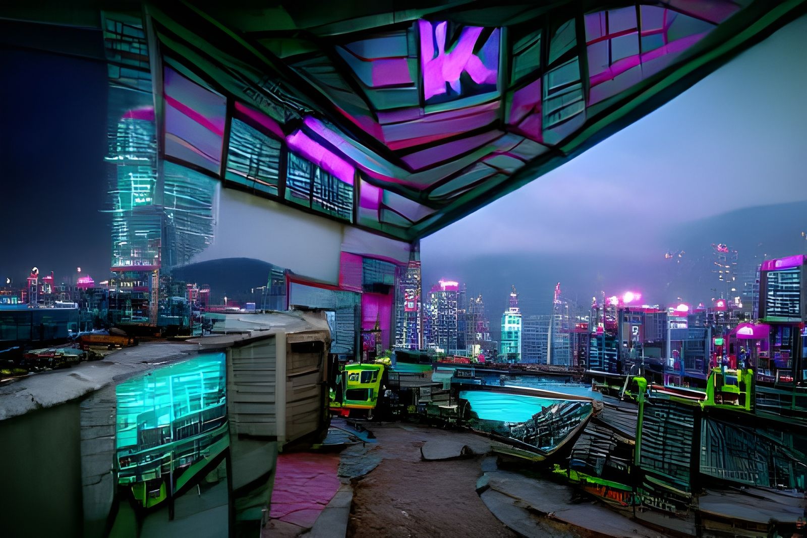 Cyberpunk Rooftop