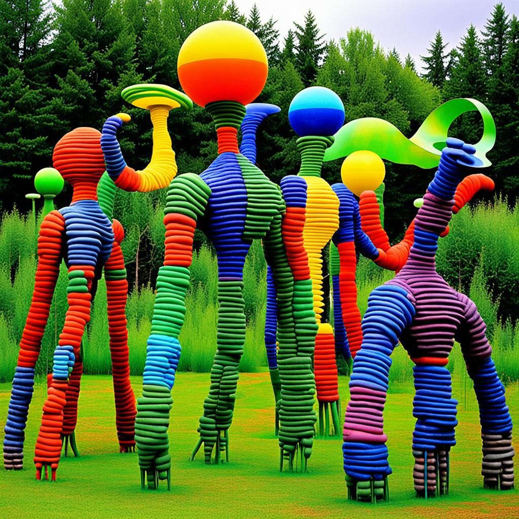 Postmodern Life Sculpture in Sci-Fi Style