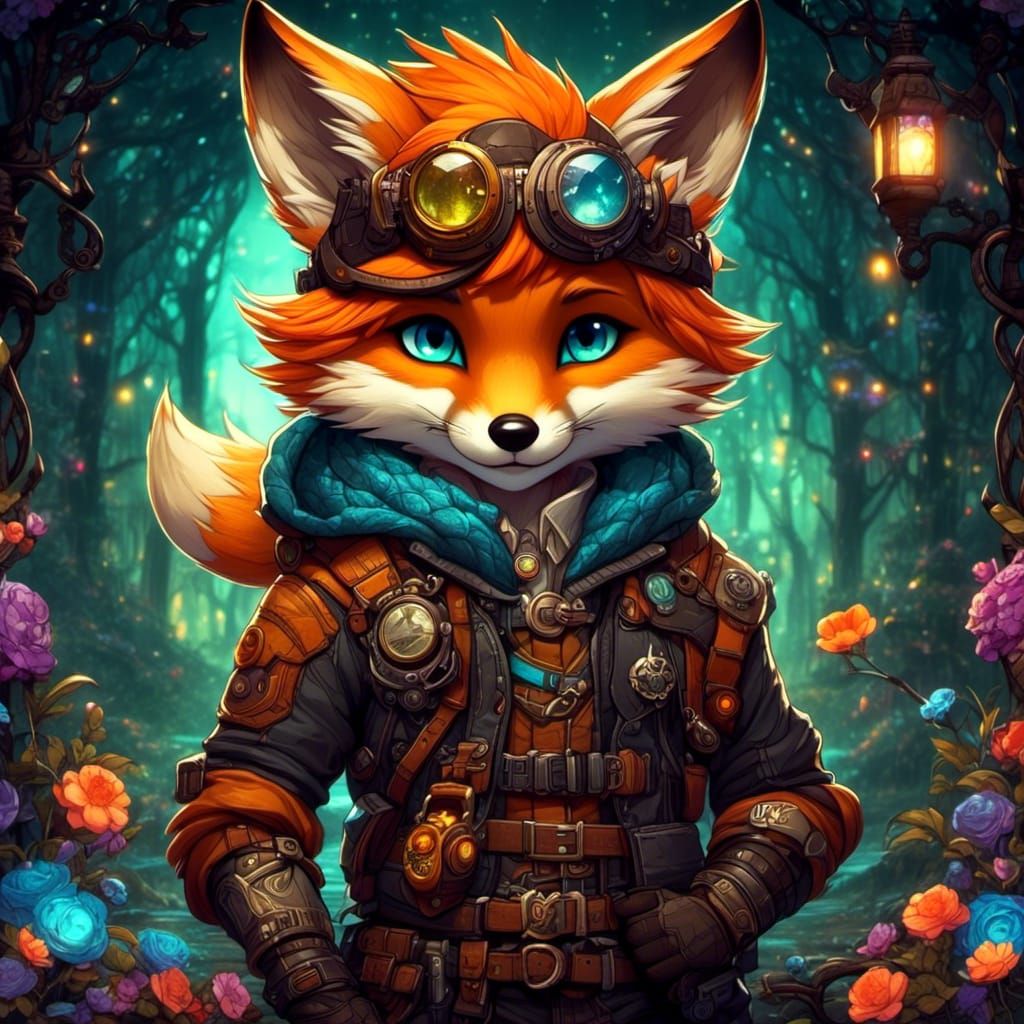 adorable chibi fox
