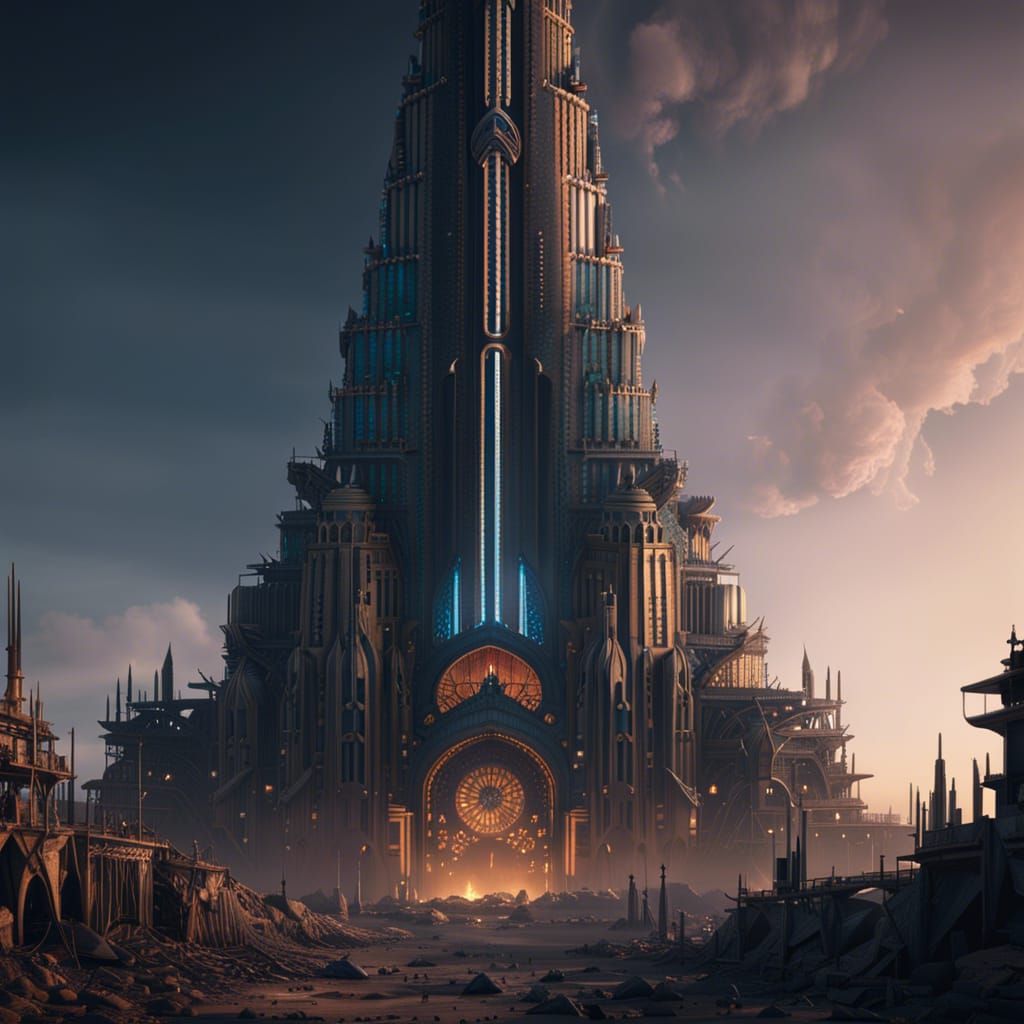 Post-Apocalyptic Burj Khalifa - AI Generated Artwork - NightCafe Creator