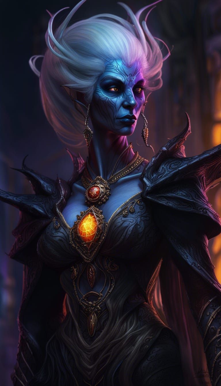 Dark elf matriarch - AI Generated Artwork - NightCafe Creator