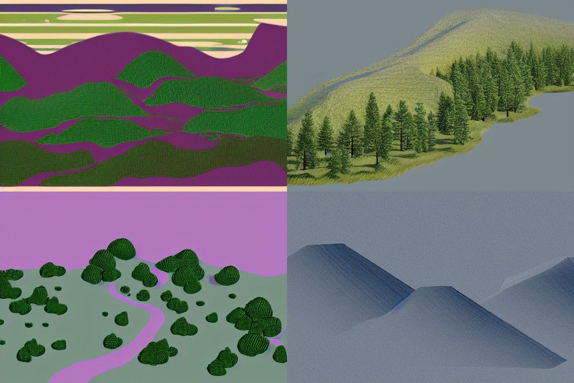 Landscape rendered with VECTARY