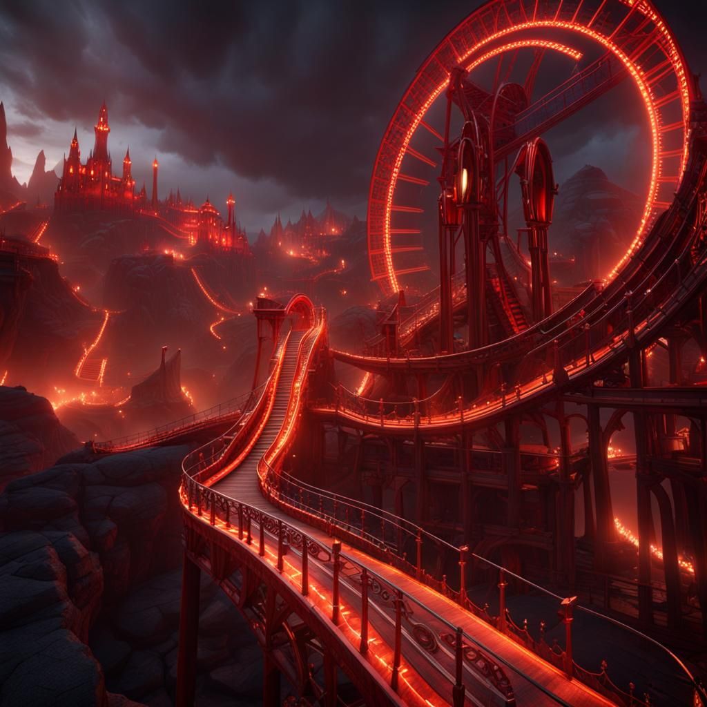 Theme park based on Dante Alighieri Dante's Inferno  by @Leonardo