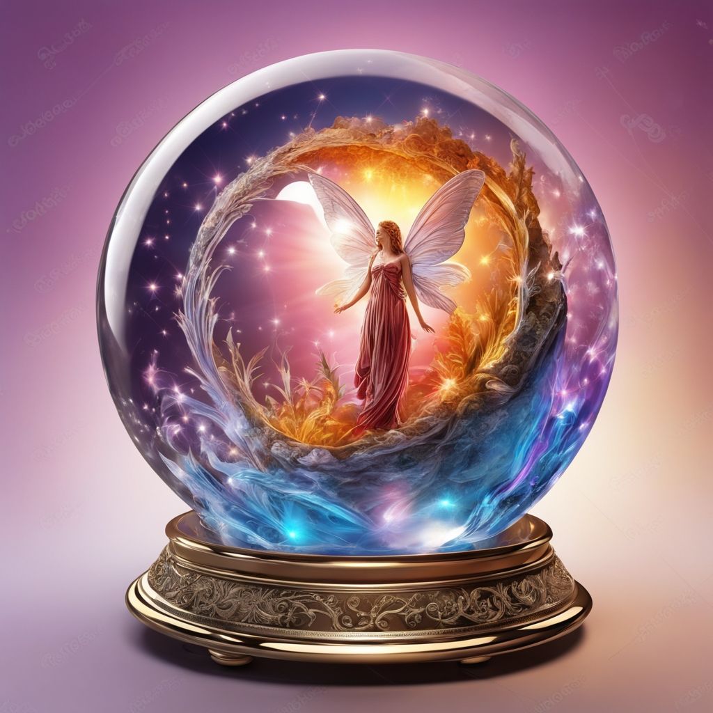 Glass orb with a fairy inside